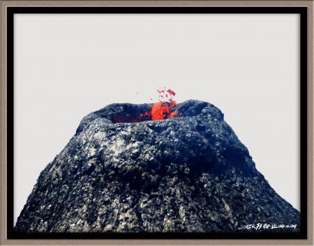 un des crateres en eruption